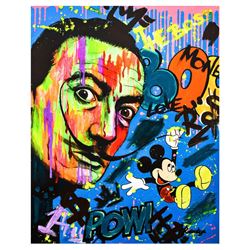 Nastya Rovenskaya- Mixed Media "Playing His Mustache"