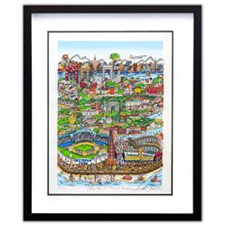 Charles Fazzino- 3D Construction Silkscreen Serigraph "Take The B-Train to Brooklyn"