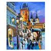 Image 1 : Yana Rafael, "Carriage Ride by the Clocktower" Hand Signed Original Painting on Canvas with COA.