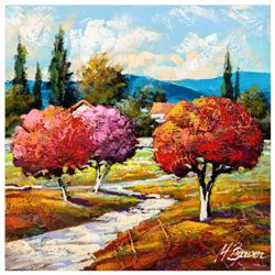 Mark Braver, "Variety of Colors" Original Oil Painting on Canvas, Hand Signed wi