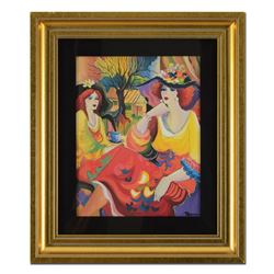 Patricia Govezensky, "Friends at Brunch" Framed Limited Edition Serigraph on Can