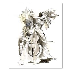 Lena Sotskova, "Street Prelude" Mixed Media Original Painting, Hand Signed and w