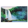 Image 1 : Thomas Leung, "Wailua Falls" Hand Embellished Limited Edition on Canvas, Numbere