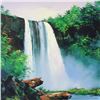 Image 2 : Thomas Leung, "Wailua Falls" Hand Embellished Limited Edition on Canvas, Numbere
