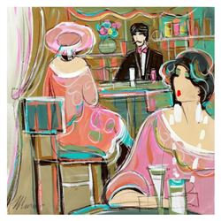 Isaac Maimon, "El Bella Bar" Original Acrylic Painting, Hand Signed with Certifi