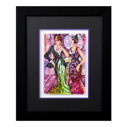 Patricia Govezensky, "Dylla & Jennifer" Framed Original Watercolor with Letter o