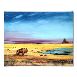 "Where the Buffalo..." Limited Edition Giclee on Canvas by Martin Katon, Numbere