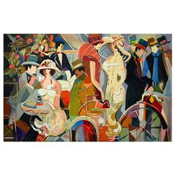 Isaac Maimon, "Cafe Romantique" Limited Edition Serigraph, Numbered and Hand Sig