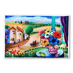 Shlomo Alter, "Summer Day II" Hand Signed Limited Edition Serigraph on Paper wit