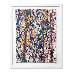 Wyland, "Abstract 74" Framed Original Watercolor Painting, Hand Signed with Lett