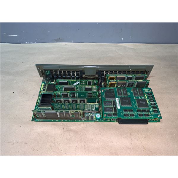 FANUC A16B-3200-0170/02B CIRCUIT BOARDS WITH DAUGHTER BOARDS AS SHOWN