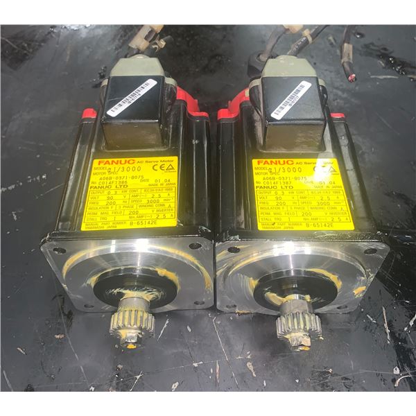 (2) - FANUC A06B-0371-B075 AC SERVO MOTORS