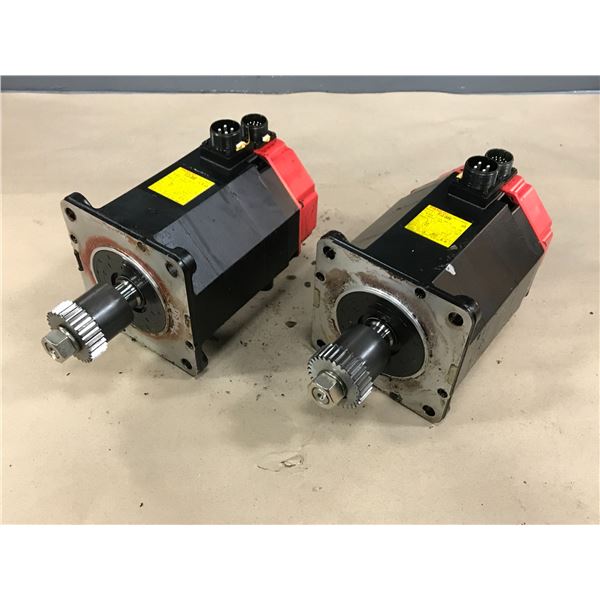 (2) FANUC A06B-0142-B575 AC SERVO MOTOR