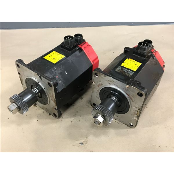 (2) FANUC A06B-0142-B575 AC SERVO MOTOR