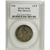 Image 1 : 1766 1/2P Pitt Halfpenny, Silvered VF20 PCGS. Breen-25
