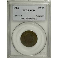1803 1/2 C XF45 PCGS. C-3, B-3, R.1. Manley Die State