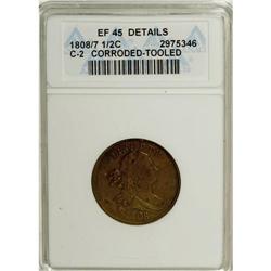 1808/7 1/2 C --Corroded, Tooled--ANACS. XF45 Details. C