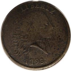 1793 Chain 1C Periods Fine 12 PCGS. S-4, B-5, R.3. An