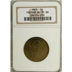 1803 1C 100/000 AU55 NGC. S-249, B-7, R.2. The "Mumps"