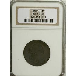 1805 1C AU50 NGC. S-269, B-3, R.1. Breen Die State V w