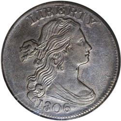 1806 1C AU53 NGC. S-270, B-1, R.1. Intermediate Die St