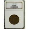 Image 1 : 1837 1C Head of 1838 MS64 Brown NGC. N-9, R.1. Noyes D