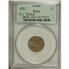 1857 1C MS64 PCGS. This satiny golden-brown near-Gem i