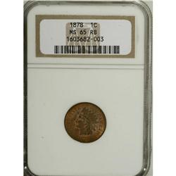 1878 1C MS65 Red and Brown NGC. Lovely golden-orange t