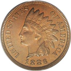 1886 1C Type Two MS65 Red and Brown PCGS. Curiously, t