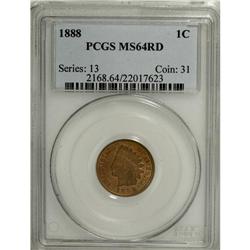 1888 1C MS64 Red PCGS. Boldly struck, if slightly weak
