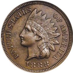 1888/7 1C --Corroded, Cleaned--ANACS. AU58 Details. Sno