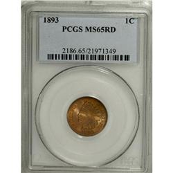 1893 1C MS65 Red PCGS. Effulgent cartwheel luster radi