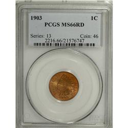1903 1C MS66 Red PCGS. The wonderful luster and blazin