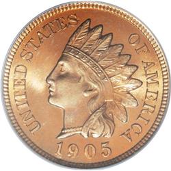 1905 1C MS66 Red PCGS. Rich cherry-red color character