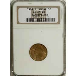 1909-S 1C MS65 Red and Brown NGC. A popular key date i