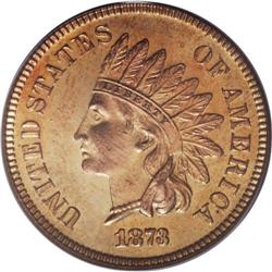 1873 1C Closed 3 PR65 Red PCGS. The Bowers'' Indian ce