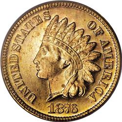 1876 1C PR65 Red Cameo PCGS. Few proof Indian cents ar
