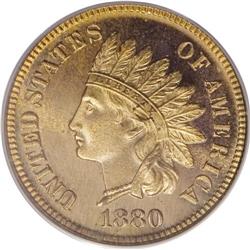 1880 1C PR66 Red Cameo PCGS. Every design element is b