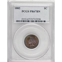 1882 1C PR67 Brown PCGS. Fully struck and pristine, wi
