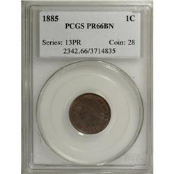 1885 1C PR66 Brown PCGS. Snow PF-1. The first 8 is rep