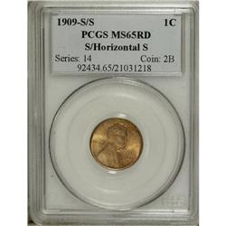 1909-S 1C S Over Horizontal S MS65 Red PCGS. FS-012.3.