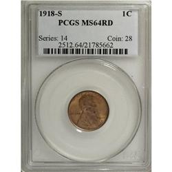 1918-S 1C MS64 Red PCGS. David Lange (2005) says of th