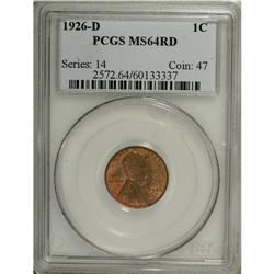 1926-D 1C MS64 Red PCGS. Well struck except for minor