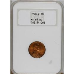 1928-D 1C MS65 Red NGC. A bold striking with a pleasin
