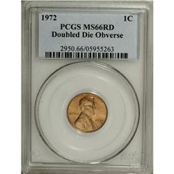1972/72 1C Doubled Die MS66 Red PCGS. FS-033.3. Die #1