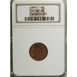 1911 1C PR64 Red and Brown NGC. Among the scarcer proo