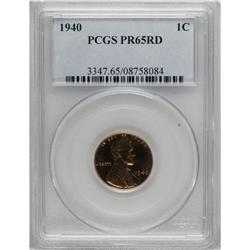 1940 1C PR65 Red PCGS. Fully struck with intensely ref