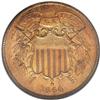 Image 1 : 1864 2C Large Motto MS65 Red NGC. This denomination, w