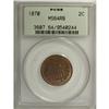 Image 1 : 1870 2C MS64 Red and Brown PCGS. More copper-gold than