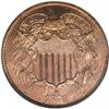 Image 1 : 1873 2C Closed 3 PR64 Red and Brown NGC. A sharply str